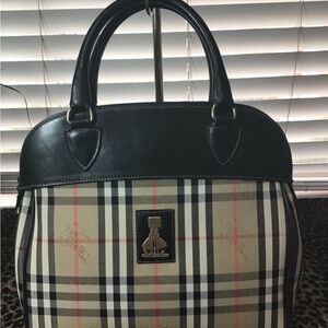 Limited Edition 1992 Burberry Handbag w/ “Shelter Under Aa Burberry” tag.